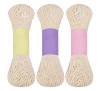 FREEBLOSS 100M x 3 Pcs Sashiko Thread 10/12/14 Stranded White Cotton Embroidery Thread Japanese Quilting & Embroidery Flosses Sashiko Kit Supplies for Sewing