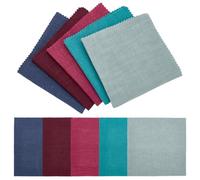 FREEBLOSS 10PCS 10.4"x 10.4" Sashiko Fabric Linen Fabric Squares 5 Solid Colors Ramie Needlework Fabrics for Quilting Supplies, Patchwork, Sewing, Home Decor