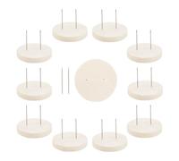 FREEBLOSS 10Pcs Crochet Doll Stand, 6cm Double Steel Needle Doll Holder Felting Doll Display Holders Wooden Base Doll Stand Support for Action Figures Dolls Showcase