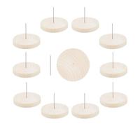 FREEBLOSS 10Pcs Crochet Doll Stand, 6cm Single Steel Needle Doll Holder Felting Doll Display Holders Wooden Base Doll Stand Support for Action Figures Dolls Showcase Support Bracket