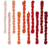 FREEBLOSS 10Pcs Embroidery Thread Silk Floss 10 * 100 M Natural Silk Embroidery Thread Traditional Sewing Threads Quilting & Embroidery Sewing Kit Supplies 10 Red Theme Colors