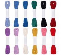 FREEBLOSS 12 Colors 262 Yards Sashiko Thread Sashiko Skein Cotton Embroidery Thread Japanese Quilting & Embroidery Sashiko Kit Supplies Sewing Thread Sashiko Thread