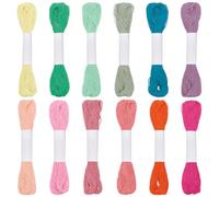 FREEBLOSS 12 Pcs 262 Yards Sashiko Thread Sashiko Skein Cotton Embroidery Thread Japanese Quilting & Embroidery Sashiko Kit Supplies Sewing Thread Sashiko Thread