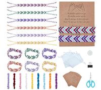 FREEBLOSS 12 Set 9 Colors DIY Macrame Bracelet Friendship Bracelet Bracelet Handmade Jewelry Gifts Bracelet Making Kit for Beginners
