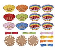 FREEBLOSS 12 Set Basket Weaving Kit with Video Tutorial Easter Basket for Beginners Creative Woven Bowl Suitable for Students Arts and Crafts Projects and Advanced Version Basket Activities