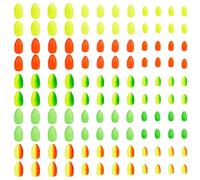 FREEBLOSS 120Pcs Foam Floats Bullet Fishing Foam Snell Fishing Rig Floats Spinner Oval Pompano Rigs Fly Strike Indicators for Spinner Rig Making(5 Colors/3 Size)