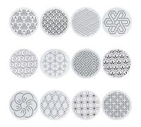 FREEBLOSS 12Pcs Plastic Sashiko Stencils Drawing Line Template for Hand Quilting Japanese Traditional Patterns Sashiko PET Templates Embroidery Stencils for Hand Sewing Lovers 15CM