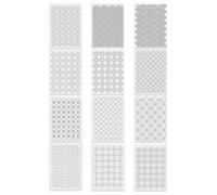 FREEBLOSS 12Pcs Sashiko Water Soluble Embroidery Patterns 11.7 * 8.3'' Sashiko Pattern Adhesive Stick and Wash Away Embroidery Stabilizer Embroidery Transfer Patterns Sashiko Template