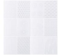 FREEBLOSS 12Pcs Sashiko Water Soluble Embroidery Transfer Patterns Hand Sewing Stabilizers with Landscape Pattern Stick and Stitch Embroidery Paper Patterns Sashiko Templates for Sewing Lover