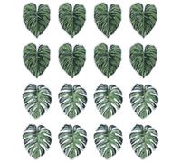 FREEBLOSS 16PCS Sew on Embroidered Applique Leaves Patches Beautiful Monstera Leaf Patch for Clothes Jeans Jackets DIY Decoration 1.9"~2.4"