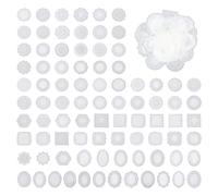 FREEBLOSS 180 Pcs Lace Scrapbook Stickers Various Styles PET Waterproof Lace Scrapbooking Stickers Waterproof Cutout Transparent Sticker for Scrapbooking, Suitable for Album Notebook Making