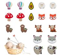 FREEBLOSS 18pcs Knitting Needle Stoppers Knitting Needle Point Protectors Crochet Lid Protector Animal Needle Tip Stoppers Needle Tip Stoppers for Knitting Craft
