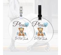 FREEBLOSS 2 Pack No Touching Baby Sign Balloon&Bear No Touching or Kissing Baby Stroller Tag Please Do Not Touch Baby Sign for Newborn Baby Girl Boy Gift for New Mom Dad 2 Ways to Hang