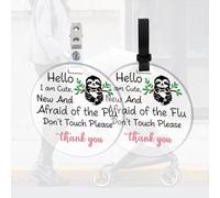 FREEBLOSS 2 Pack No Touching Baby Sign Sloth No Touching or Kissing Baby Stroller Tag Please Do Not Touch Baby Sign for Newborn Baby Girl Boy Gift for New Mom Dad 2 Ways to Hang