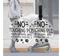 FREEBLOSS 2 Pack Please Do Not Touch or Kiss Baby Sign Stroller Sign No Touching Baby Sign for Car Seat Baby Stroller Tag with Hanging Straps and Clips Girl Boy Stroller Tags