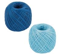 FREEBLOSS 2 Pcs Sashiko Thread 2 x 80M 100% Cotton Sewing Thread Blue Embroidery Floss for Hand Sewing Thick Threads for Quilting, Embroidery, Sashiko Kit Supplies