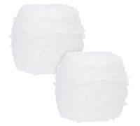 FREEBLOSS 2 Rolls 100g Soft Plush Wool Acrylic Fancy Loop Yarn Premium Wool Blend Curly Yarn for Doll Hair Making, Crochet Knitting, Needle Felting(White, 50g Each)