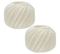 FREEBLOSS 2 Rolls Crochet Thread Size 10 Lace Crochet Yarn for Hand Knitting/Crocheting(About 569 Yards) White