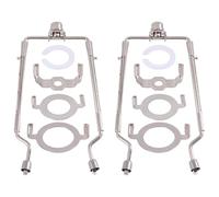 FREEBLOSS 2 Set Adjustable Lamp Shade Harp Holder Kit Heavy Duty Lamp Shade Bracket with Saddle DIY Vintage & Industrial Lighting Heavy Duty Wrought Iron Frame