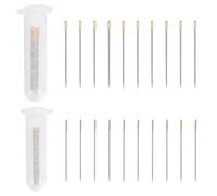 FREEBLOSS 20 Pcs Sashiko Needles Large Eye Sewing Needles Embroidery Needles Embroidery Hand Sewing Needles Quilting Needles with Plastic Needle Case