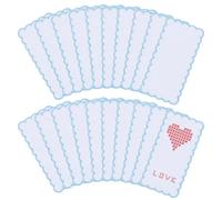 FREEBLOSS 20Pcs Blank Cross Stitch Bookmarks Scallop Embroidery Edged Blank Cross Stitch Canvas Colored Lace Embroidery Edge Cloth Cross Stitch Cloth Needlepoint Fabric for Bookmark Making 9x19cm