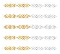 FREEBLOSS 20Pcs Iron on Patches Metallic Sewing Patches Embroidered Patches Iron On Embroidered Patch Clothing Patches for Hats Gold Scroll Trim Sewing Patch