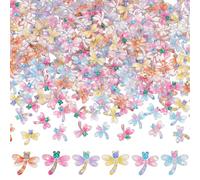 FREEBLOSS 210Pcs Mini Resin Dragonflies 6 Colors Tiny Insect Decor for Dollhouse Micro Landscape Bonsai Nail Art DIY Craft Home Garden Ornament 2x1.8x0.8cm(0.79x0.71x0.31in)