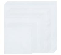 FREEBLOSS 22Pcs 100% Pre-Cut Natural Embroidery Cloth Cotton White Linen Fabric Material Blanks for Embroidery Squares with 4 Different Sizes 15CM/20CM/25CM/30CM