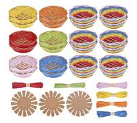 FREEBLOSS 24 Set Basket Weaving Project Introductory Sewing for Beginners Arts and Crafts Projects with Video Tutorials Basket Making Kit for Easter Eggs Gifts