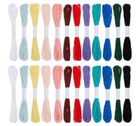 FREEBLOSS 24pcs Sashiko Thread 12 Colors Cotton Sewing Thread 24 * 8m