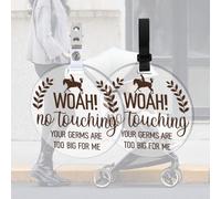 FREEBLOSS 2Pc Baby Sign Don't Touch Baby Sign Stroller Tag No Touching Baby Sign Cowboy Stroller Tag Baby Car Safety Signs Please Don't Touch Baby Sign