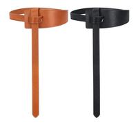 FREEBLOSS 2pcs Leather Waist Belt Tie a Knot Waist Belt Overcoat Waist Belt for Women Trench Coat Belt Replacement Leather Waist Belt for Slim Outerwear Bow Waist Belt