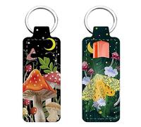 FREEBLOSS 2Pcs Mushroom Chapstick Holder Keychain 1.5x3.8'' Lip Balm Holder Keychain Lightweight Lipstick Sleeve Pouch with Turtle Pattern for Women Girls