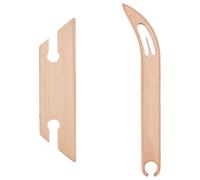 FREEBLOSS 2pcs Wooden Weaving Shuttle Knitting Weaving Loom Tools Wooden Knitting Tools Wood Hand Loom Stick Set for Inkle Belt Strap Making