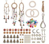 FREEBLOSS 3 Set Witch Bell DIY Kit Wind Chimes for Door Knob Protection Handmade Door Hanger Witchcraft Supplies for DIY Witch Bells House Bedroom Garden