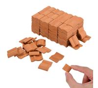 FREEBLOSS 300pcs Miniature Roof Tiles 1:12 Scale Mini Clay Bricks Tile, Tiny Dollhouse Shingles Model Tiles for Miniature House, Diorama, Fairy Garden, Sand Table Scene (Each 0.79x0.67in)