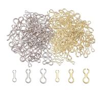 FREEBLOSS 300Pcs Stainless Steel Fishing Sinker Eyes Eyelets for Weight Pouring "8" Shaped 6 Styles DIY Fishing Lures Eyelet Swivels Clip Tackle Accessories