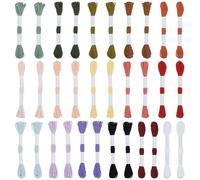 FREEBLOSS 32pcs Sashiko Thread 32 Skeins 32 * 8m(8.75yds) Embroidery Sashiko Threads for Hand Sewing Thick Cotton Thread Embroidery Supplies (16 Colors)