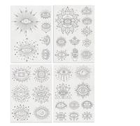 FREEBLOSS 32Pcs Water Soluble Embroidery Patterns Evil Eyes Hand Sewing Stabilizer Adhesive Cloth Solvy Bouquet Water Soluble Stabilizer for Embroidery Beginners