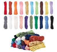 FREEBLOSS 3mm*100m Natural Macrame Cord 20 Colors Macrame Rope Pure Cotton Cord for Wall Hanging, Plant Hangers, Christmas Ornaments, All the Macrame Craft