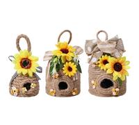 FREEBLOSS 3pcs Farmhouse Bee Decorations Beehive Honey Comb Decor Bee Party Decorations for Indoor Birthday
