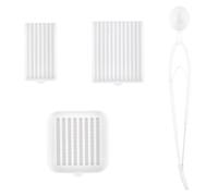 FREEBLOSS 4 in 1 Fuse Bead Picking Tray Set Fuse Bead Tray Tool Kit Includes Single Needle Tweezer & Spoon, Suitable for 2.6mm Mini Size Beads, White