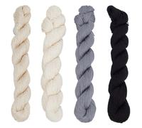 FREEBLOSS 4 Pcs Sashiko Thread in 4 Colors Sashiko Skein 4 * 100 M Pure Cotton Embroidery Thread Japanese Sashiko Thread Basic Colors Quilting & Embroidery Sashiko Kit