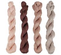 FREEBLOSS 4 Pcs Sashiko Thread Sashiko Cotton Thread 4 * 100M(109yds) Brown