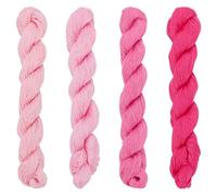 FREEBLOSS 4 Pcs Sashiko Thread Sashiko Skein 4 * 100 M Pure Cotton Embroidery Thread Japanese Sewing Threads Quilting & Embroidery Sewing Kit Supplies 4 Pink Theme Colors