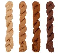 FREEBLOSS 4 Pcs Sashiko Thread Sashiko Skein 4 * 100 M Pure Cotton Embroidery Thread Japanese Sewing Threads Quilting & Embroidery Sewing Kit Supplies 4 Brown Theme Colors