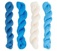 FREEBLOSS 4 Pcs Sashiko Thread Skein 100 Meters*4 Colors Cotton Embroidery Thread Japanese Quilting & Sashiko Kit Supplies