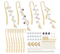 FREEBLOSS 4 Set Bookmark Making Set DIY Metal Bookmark Kit Vintage Bookmarks Fairy Bookmark Handmade Bookmarks Set with Instructions Metal Bookmarks for Women for Book Lovers