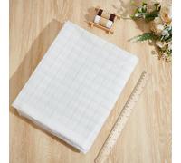 FREEBLOSS 47 Inch x 4 Yard Iron On Fusible Interfacing with 2.5cm Grids Lightweight Non Woven Iron on Fusible Fleece Interfacing for DIY Clothing Garments Crafts Supplies