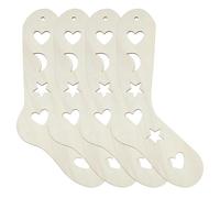 FREEBLOSS 4Pcs Adjustable Sock Blockers for Knitting Wood Sock Shaper for Knitting Crochet Knit Socks Ruler Tool for Beginners 8 * 21 cm/3.15 * 8.3 inch